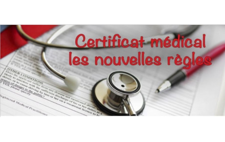 Le certificat médical évolue